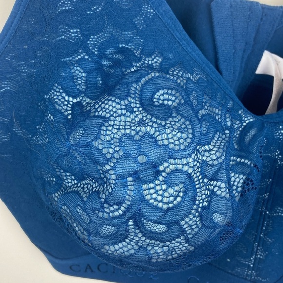 Cacique Cotton Unlined Lace No-Wire Bra Size 42DD - Picture 4 of 8